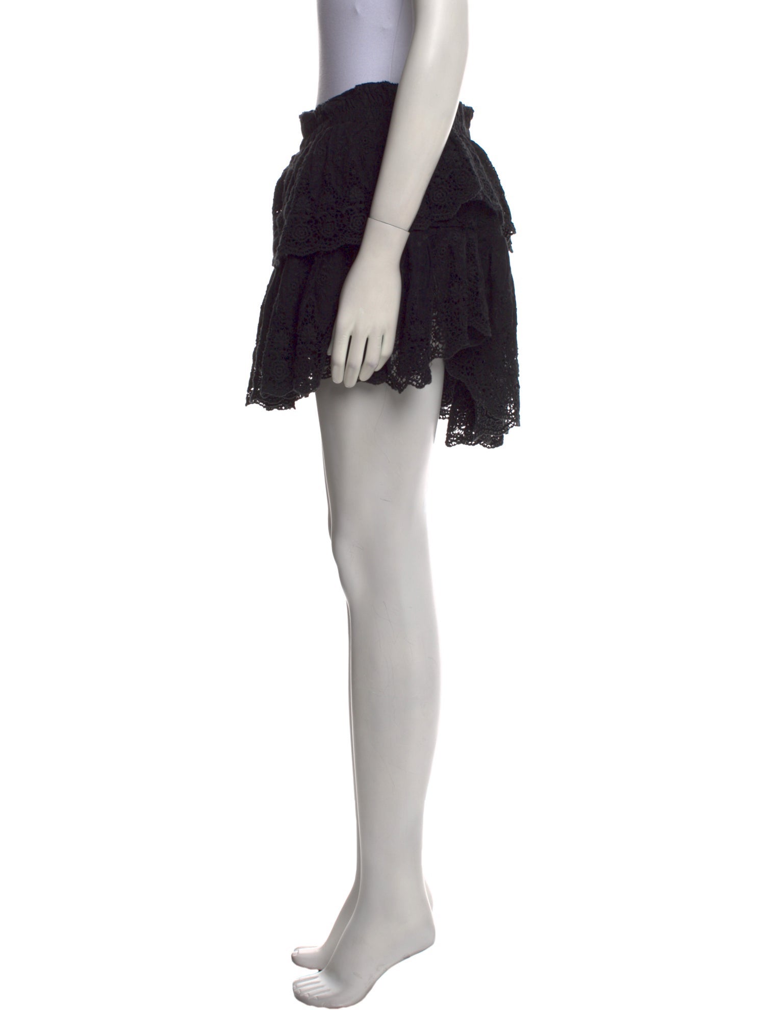 LoveShackFancy Ruffle Embellishment Mini Skirt