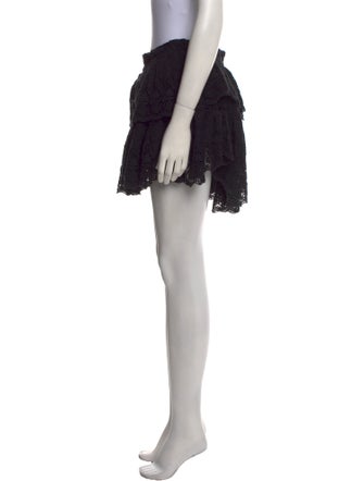 LoveShackFancy Ruffle Embellishment Mini Skirt