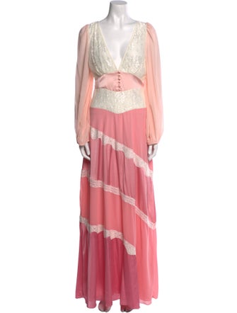 LoveShackFancy Printed Long Dress