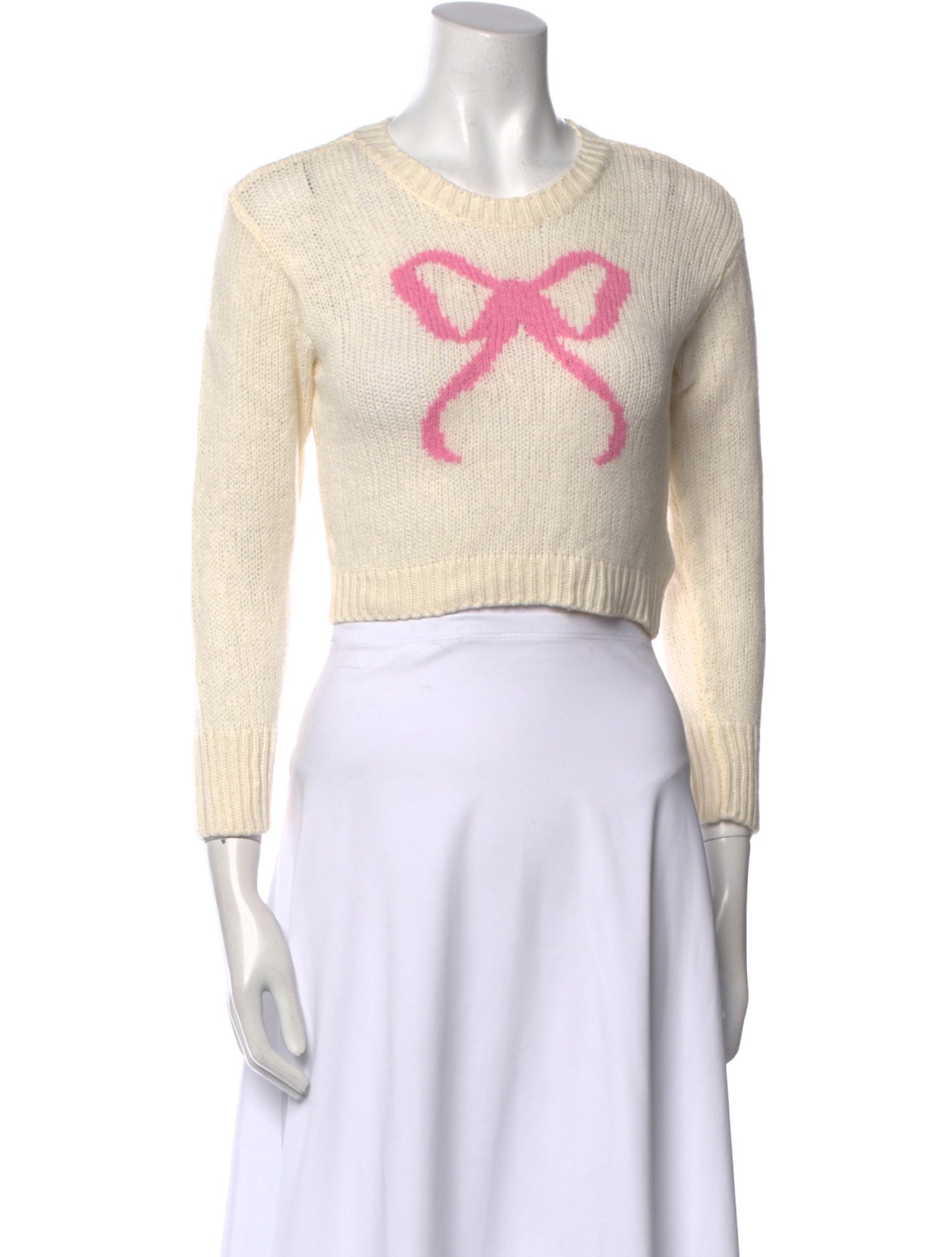 LoveShackFancy Wool Graphic Print Sweater