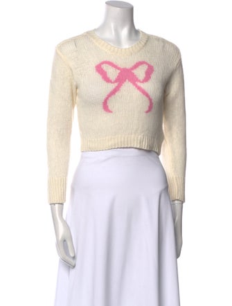 LoveShackFancy Wool Graphic Print Sweater