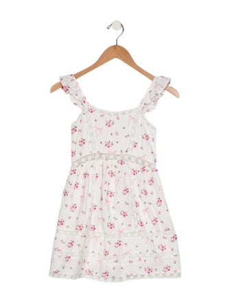 LoveShackFancy Girls' Floral Sleeveless Dress