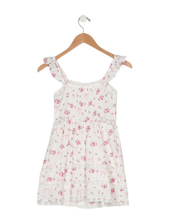 LoveShackFancy Girls' Floral Sleeveless Dress