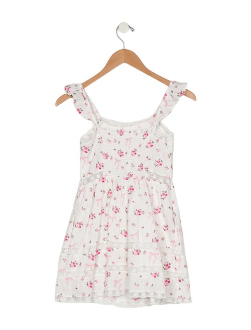 LoveShackFancy Girls' Floral Sleeveless Dress