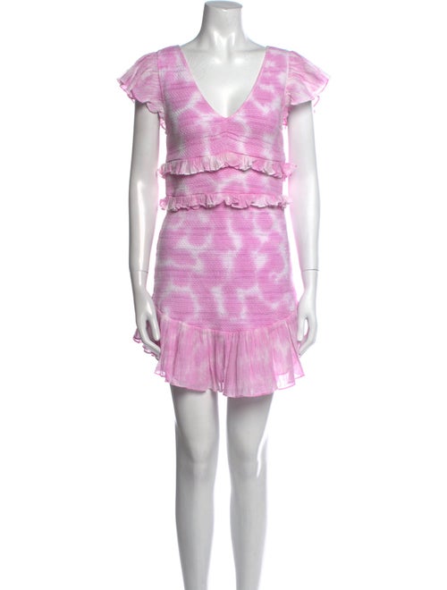 LoveShackFancy Tie-Dye Print Mini Dress