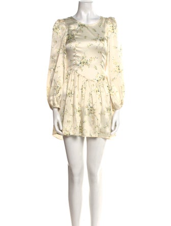 LoveShackFancy Floral Print Mini Dress