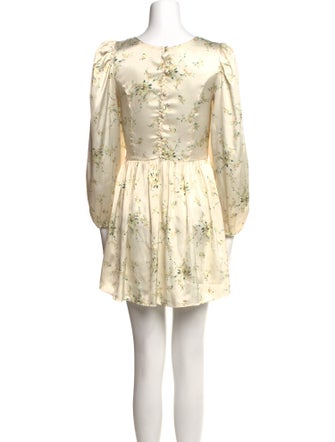 LoveShackFancy Floral Print Mini Dress