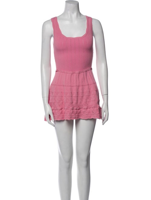 LoveShackFancy Scoop Neck Mini Dress