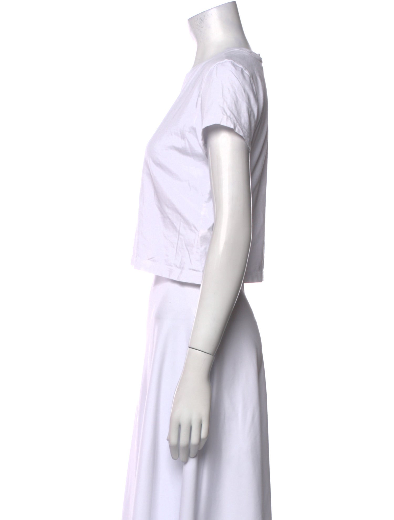 LoveShackFancy Graphic Print Crew Neck Crop Top