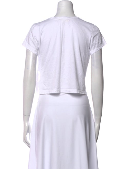 LoveShackFancy Graphic Print Crew Neck Crop Top