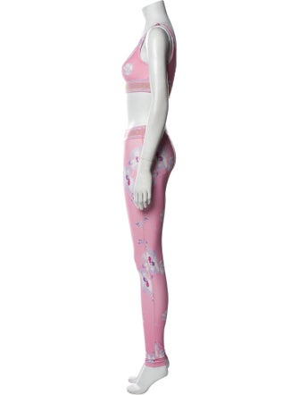 LoveShackFancy Floral Print Glitter Accents Pant Set