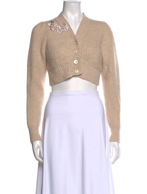 LoveShackFancy Wool V-Neck Sweater