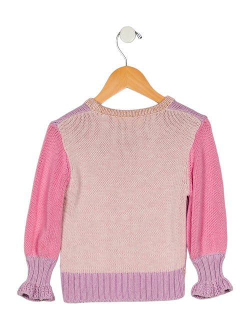 LoveShackFancy Girls' Knit Crewneck Sweater