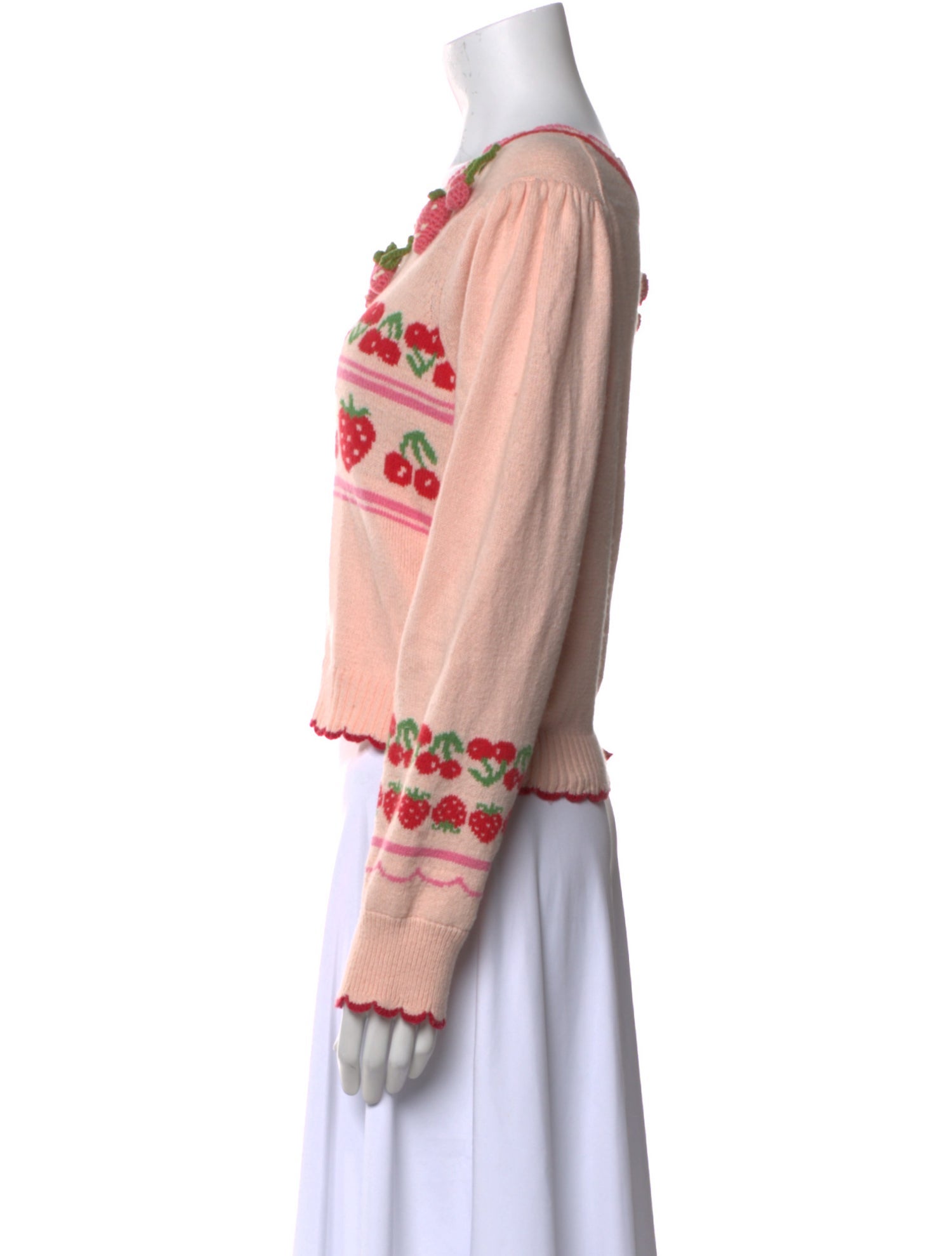 LoveShackFancy Printed Scoop Neck Sweater