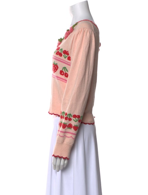 LoveShackFancy Printed Scoop Neck Sweater