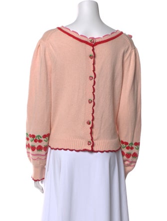 LoveShackFancy Printed Scoop Neck Sweater