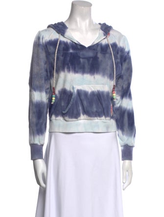 LoveShackFancy Tie-Dye Print V-Neck Blouse