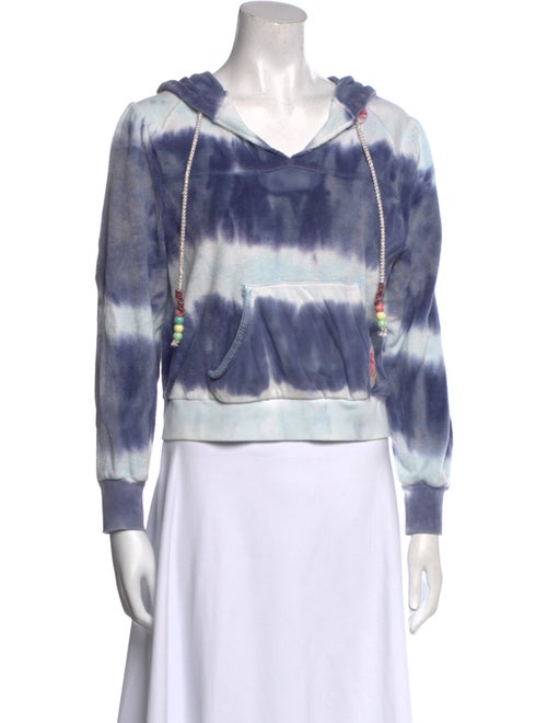 LoveShackFancy Tie-Dye Print V-Neck Blouse