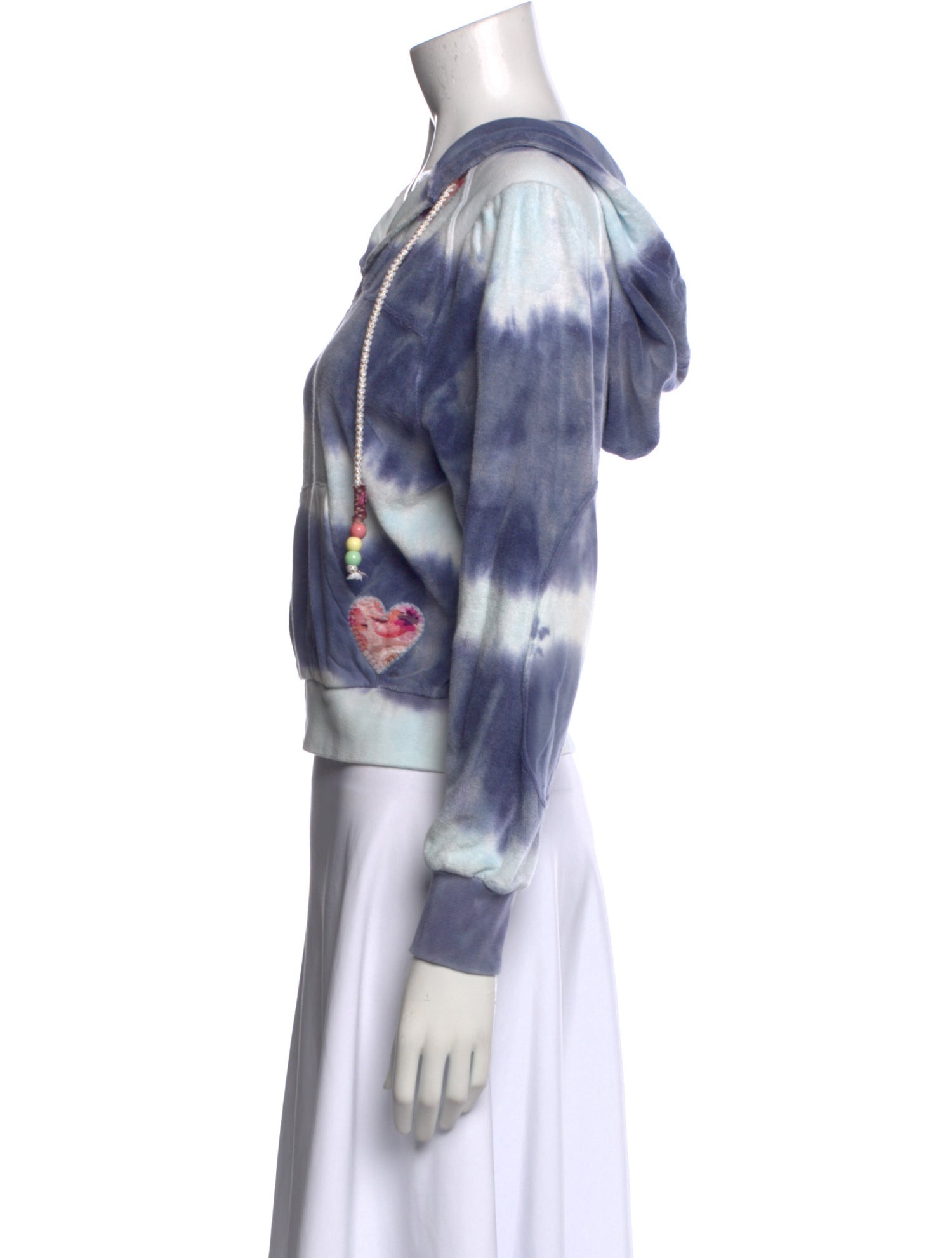 LoveShackFancy Tie-Dye Print V-Neck Blouse