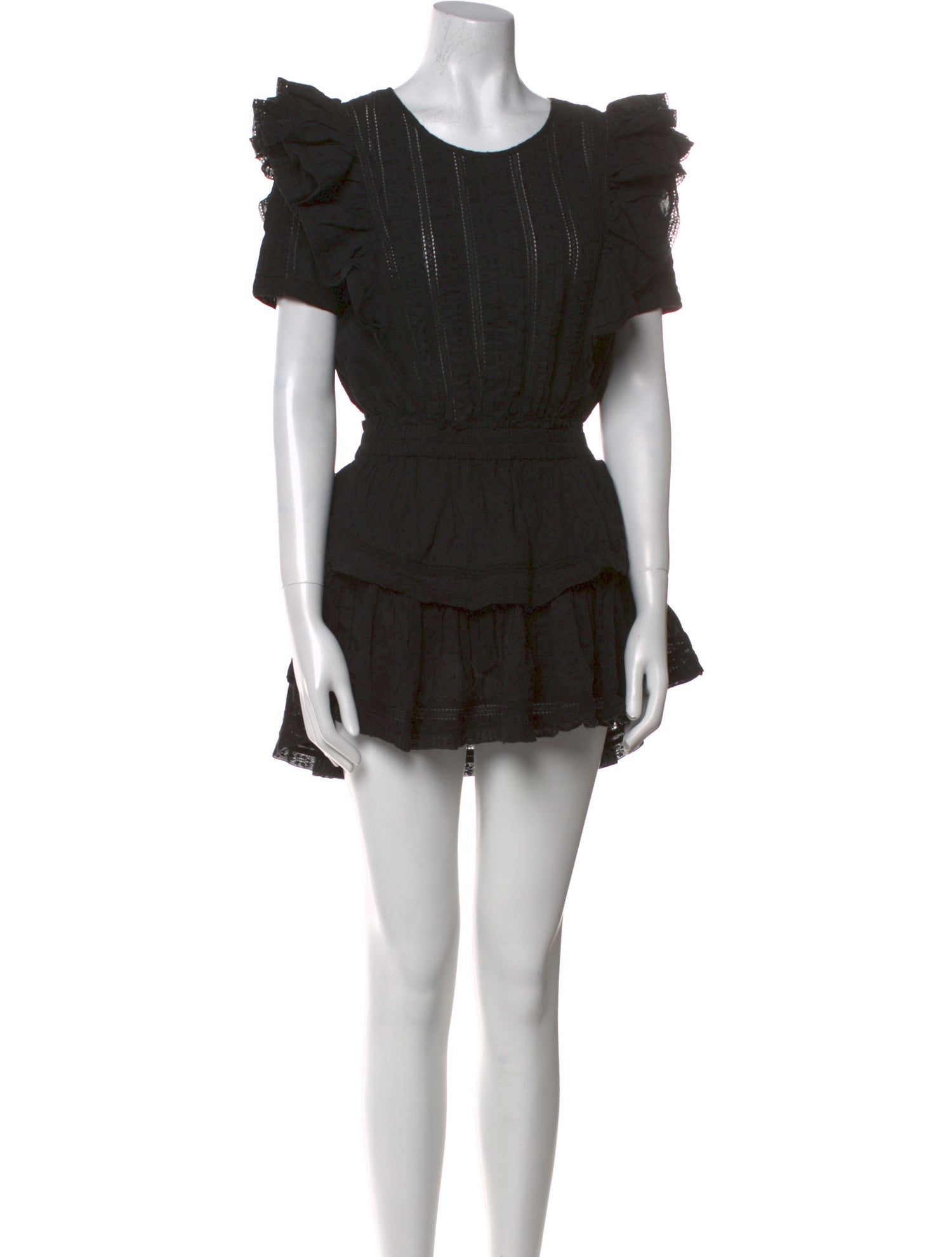 LoveShackFancy Scoop Neck Mini Dress