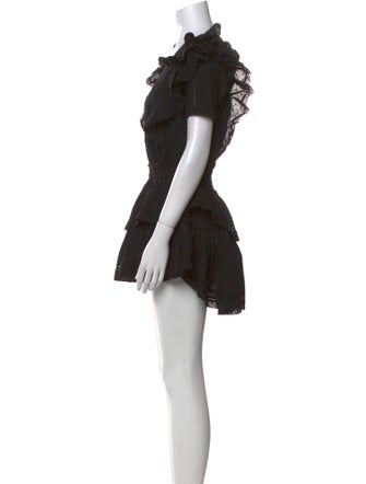 LoveShackFancy Scoop Neck Mini Dress