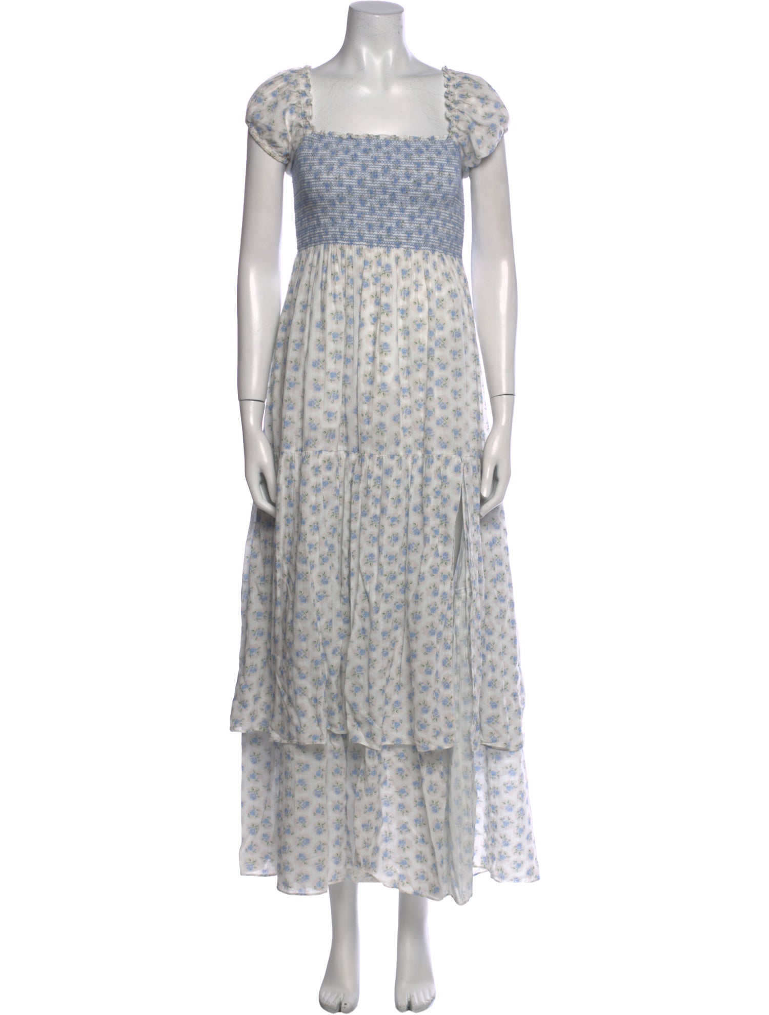 LoveShackFancy Floral Print Long Dress