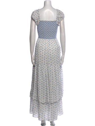 LoveShackFancy Floral Print Long Dress