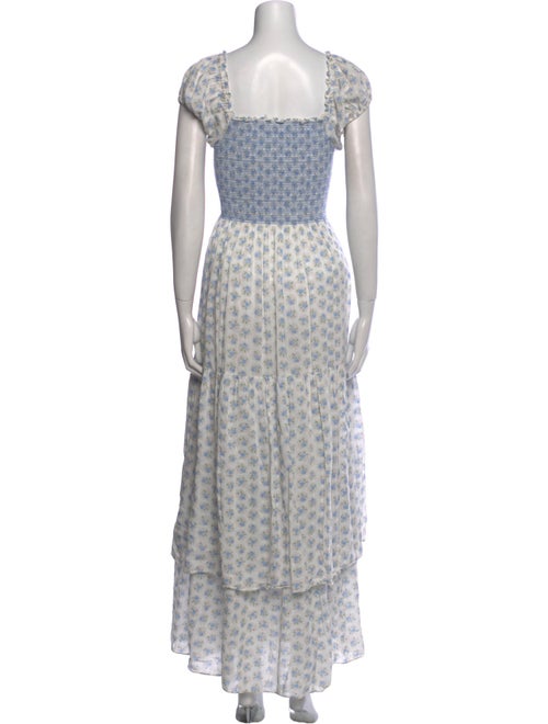 LoveShackFancy Floral Print Long Dress