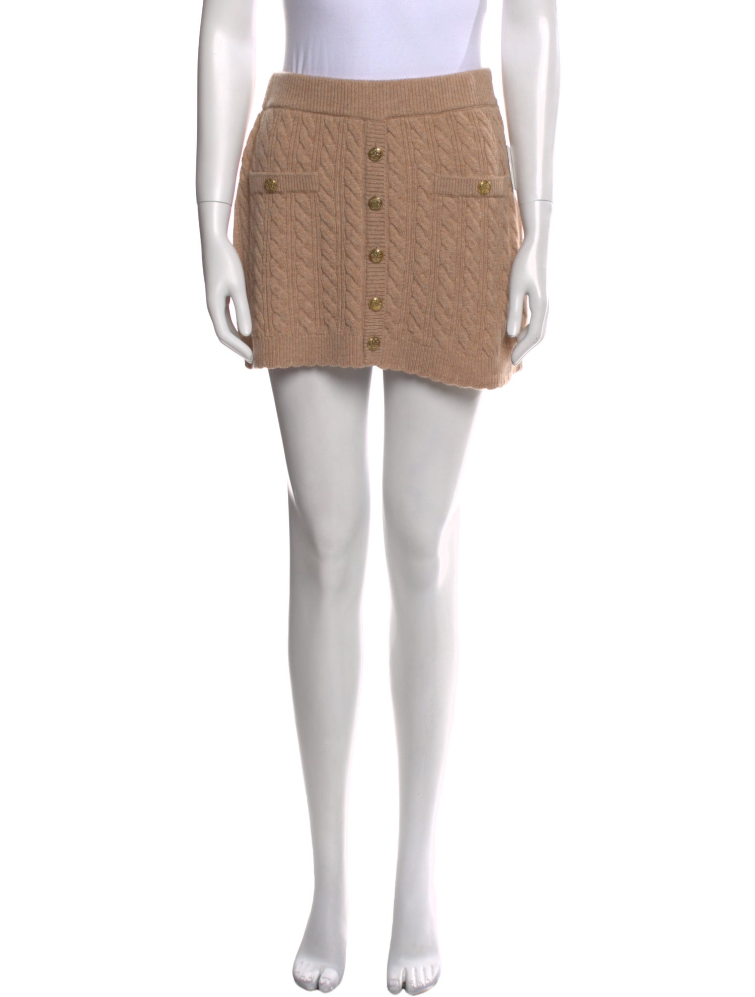 LoveShackFancy Wool Mini Skirt