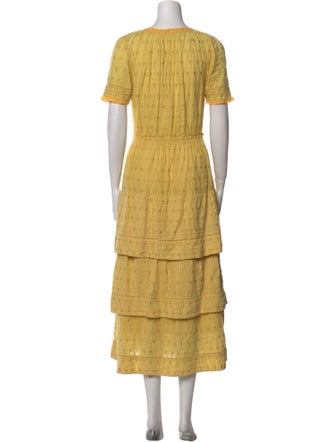 LoveShackFancy Scoop Neck Long Dress