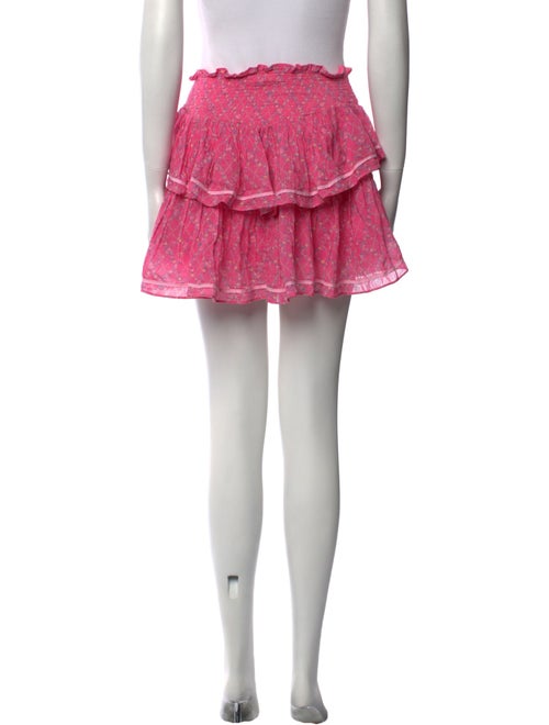 LoveShackFancy Floral Print Mini Skirt