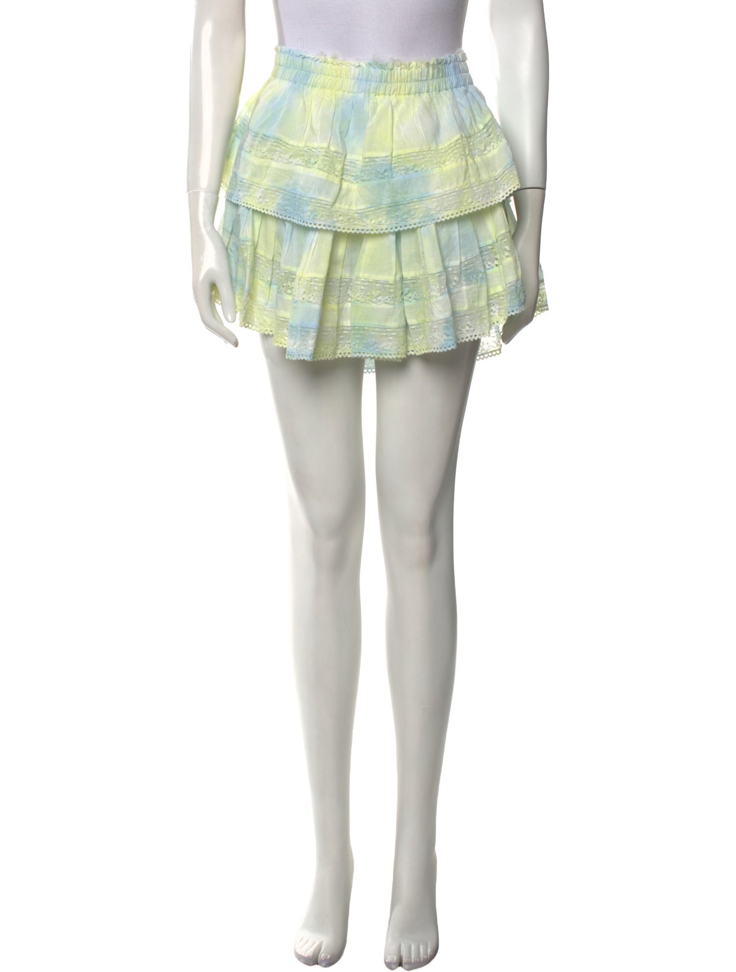 LoveShackFancy Tie-Dye Print Mini Skirt