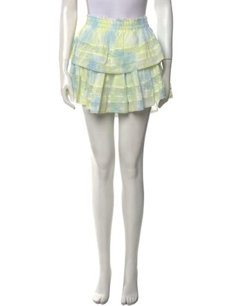 LoveShackFancy Tie-Dye Print Mini Skirt