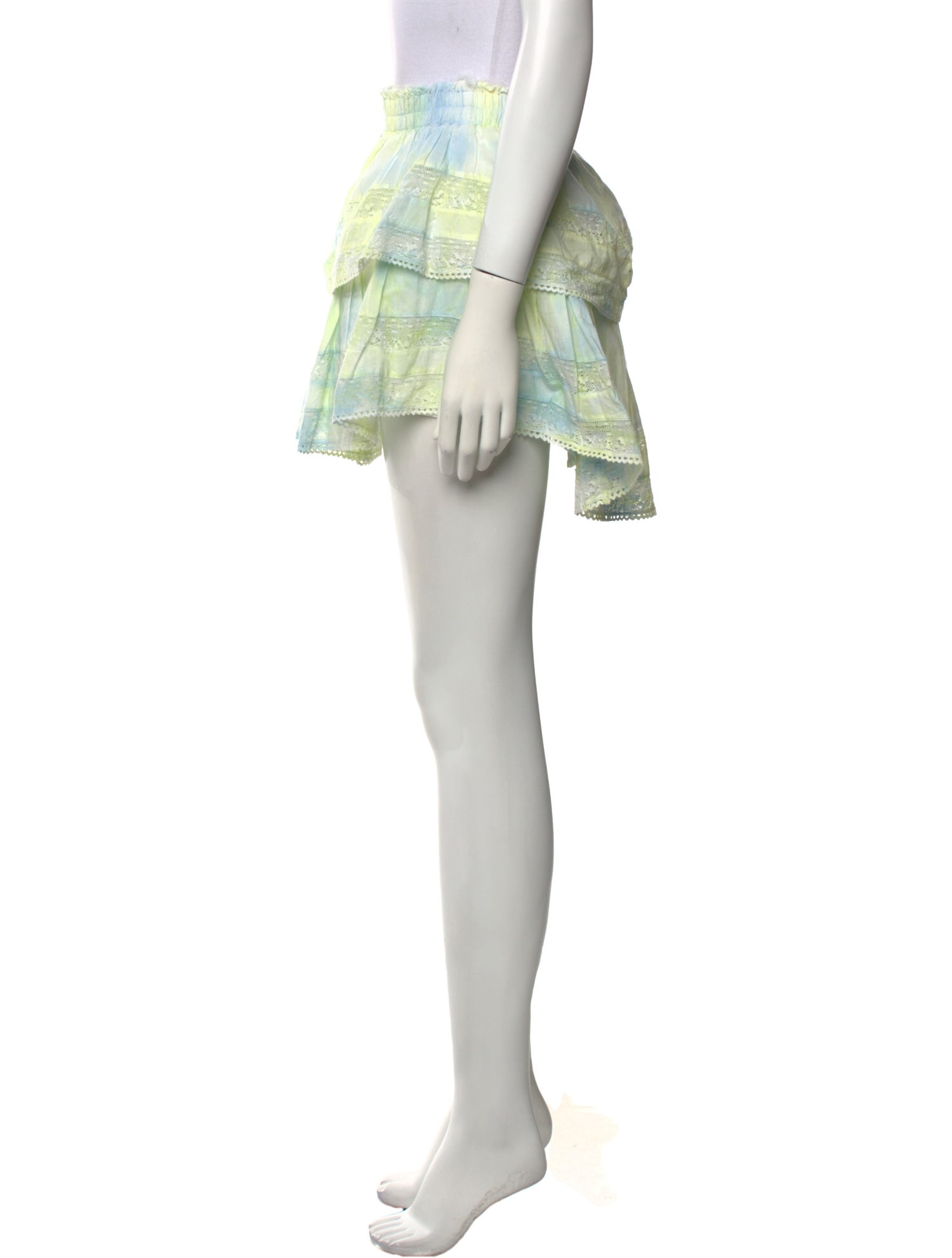 LoveShackFancy Tie-Dye Print Mini Skirt