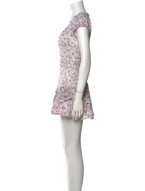 LoveShackFancy Floral Print Mini Dress