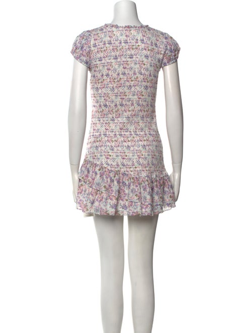 LoveShackFancy Floral Print Mini Dress