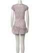 LoveShackFancy Floral Print Mini Dress