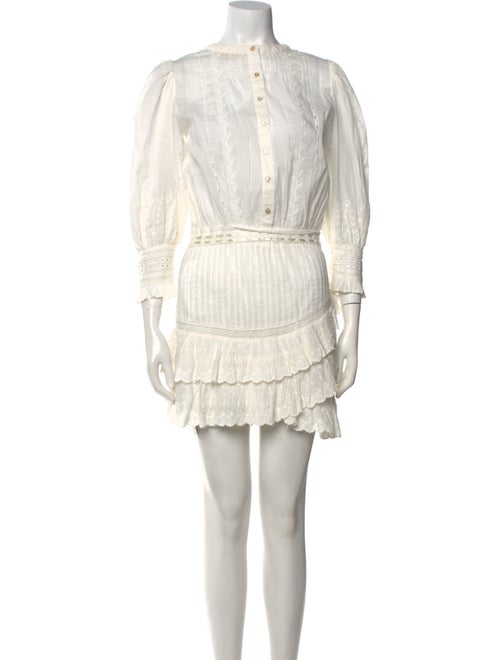 LoveShackFancy Mock Neck Mini Dress