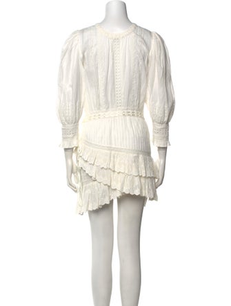 LoveShackFancy Mock Neck Mini Dress