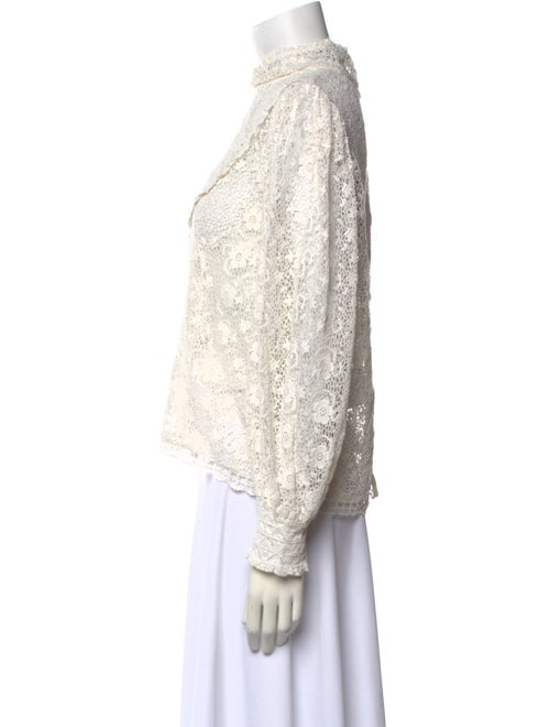 LoveShackFancy Mock Neck Long Sleeve Sweatshirt