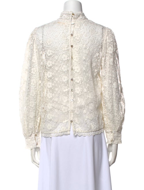 LoveShackFancy Mock Neck Long Sleeve Sweatshirt