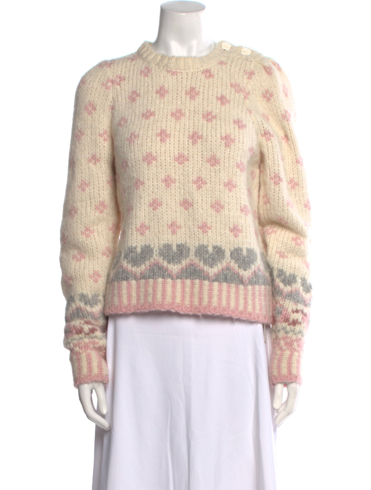 LoveShackFancy Alpaca Printed Sweater