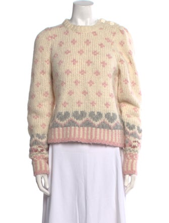 LoveShackFancy Alpaca Printed Sweater