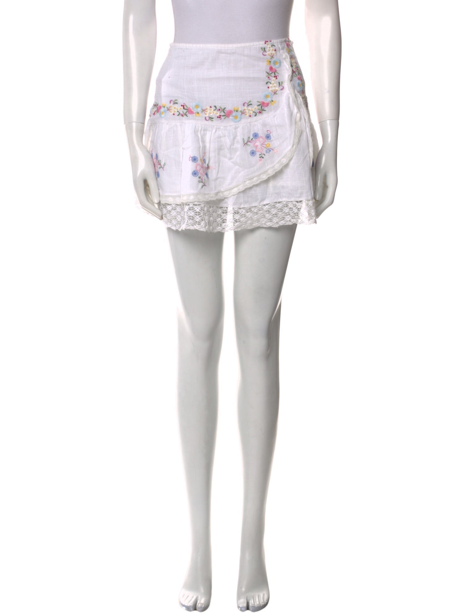 LoveShackFancy Floral Print Mini Skirt w/ Tags