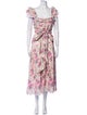 LoveShackFancy Floral Print Long Dress