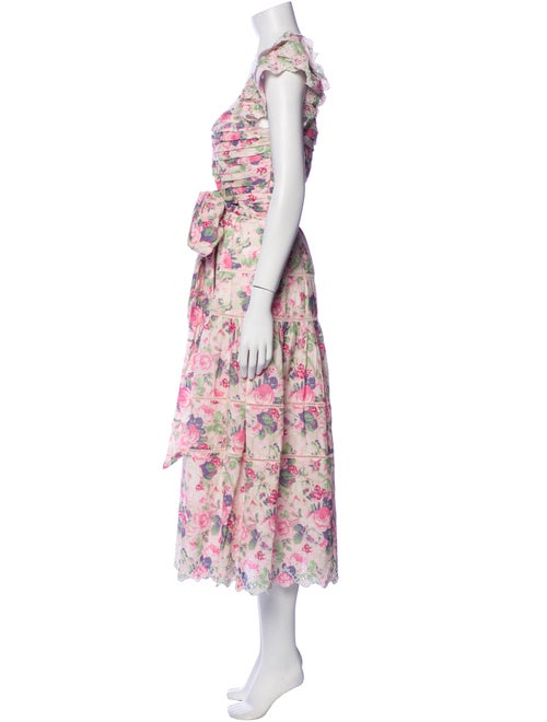 LoveShackFancy Floral Print Long Dress