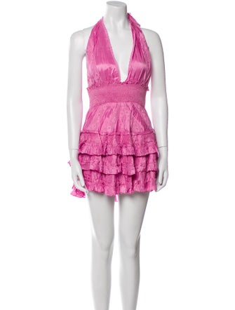 LoveShackFancy Halterneck Mini Dress