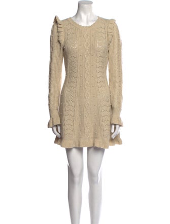 LoveShackFancy Scoop Neck Mini Dress