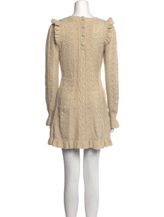 LoveShackFancy Scoop Neck Mini Dress