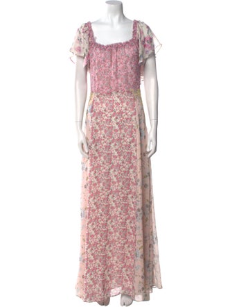 LoveShackFancy Silk Long Dress